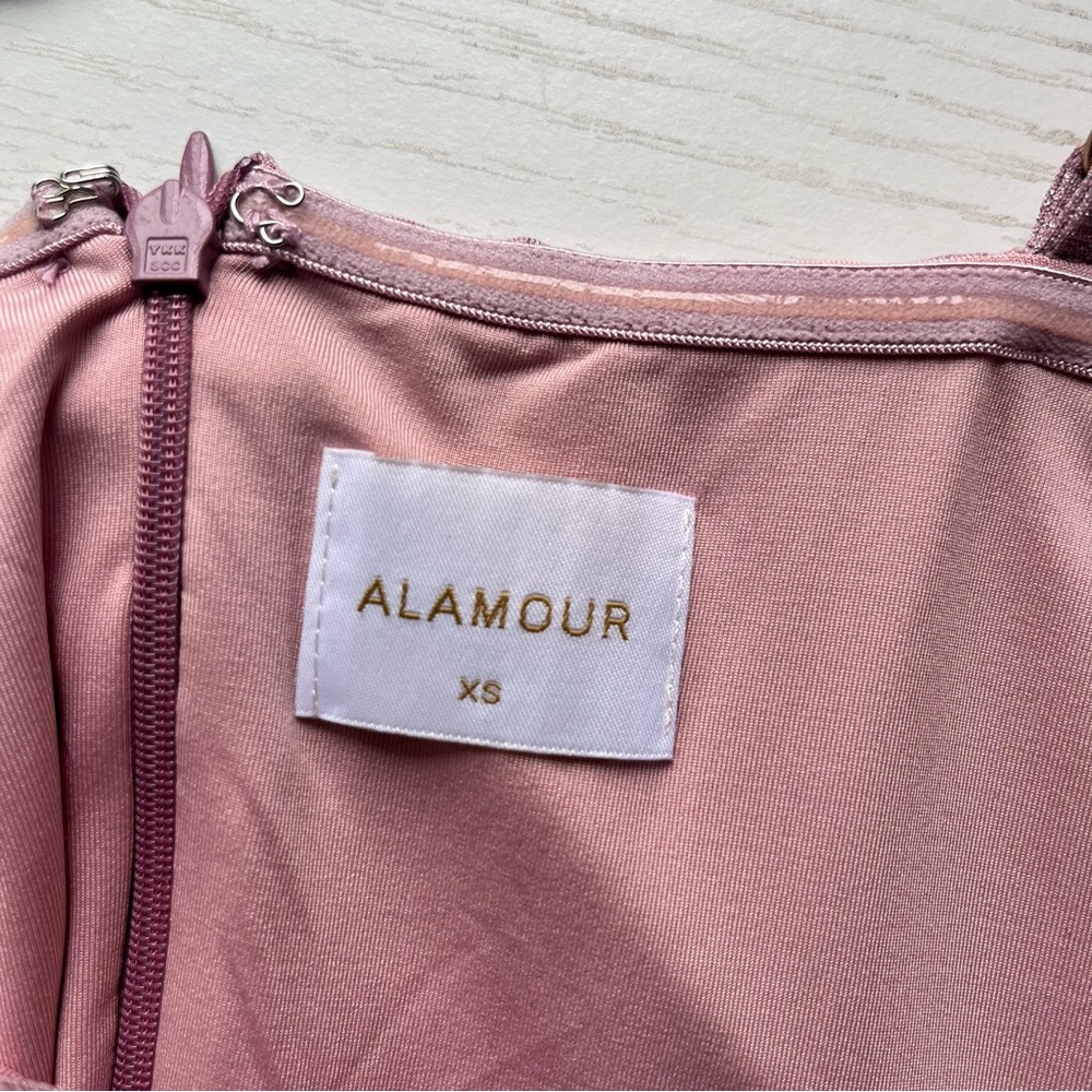 Alamour The Label Stefania Shimmering Maxi Dress Special Occasion Chic XS NEW - Picture 8 of 9
